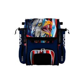 Boombah Mini Superpack Bat Pack - 8" x 12.5" x 18" - USA Breakout Navy/White/Red