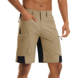 TACVASEN Mens Cargo Shorts 10 Inch Inseam Quick Dry Stretch Casual Dress Water Resistant Hiking Khaki Shorts Lightweight Outdoor Golf Summer