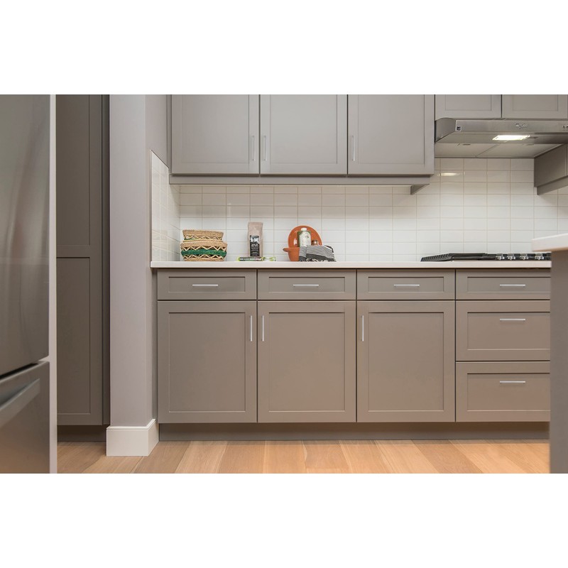 Ravinte 10 Pack Solid Kitchen Cabinet Handles Brushed Nickel Cabinet