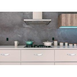 Brute Strength - White Leather Drawer Pulls - 2 Pack - 7-7/8 x 1 Inch - Industrial Style - Easy to Install