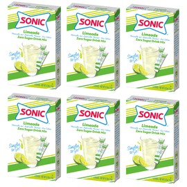 SINGLES TO GO! Sonic Limeade Singles to Go Drink Mix, Includes 6 Boxes with 6 Packets in Each Box, 36 Total Packets