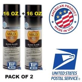 MAXX KOTE PROFESSIONAL SPRAY PAINT TOUCH UP SEMI GLOSS BLACK  16 0Z X2  TWO PACK  PROFESSIONAL 8101