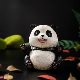 Srcverjoy Panda Statue Decor, 5.5 in Bear Figures Table Decor for Living Room Animal Modern Home Decor Aesthetic, for Panda Lovers