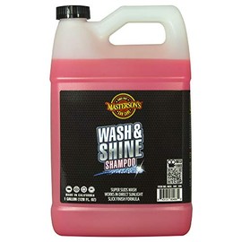 MASTERSON'S CAR CARE MCC_102_128 Wash & Shine Shampoo - Premium Car Wash Soap - Works With Foam Cannons, Foam Guns, Bucket Washes, and Power Washers (1 Gallon)