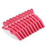 Juego de 10 clips de cocodrilo multicolor de plástico transparente