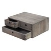 ExoLiry Rustic Stone Gray Wood Desk Storage Cabinet with Drawers