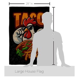 TACO Trump Burlap Flag Eagle Pole kit Burlap Wall Hanging Decor Home Porch Trade Trump Always Chicken Out Poster Garden Decoration Room Tapestry Banner Door Sign Fathers Day Funny Gift Made in USA