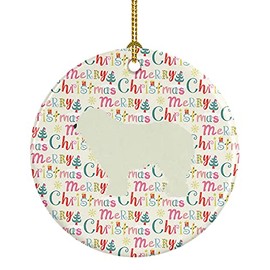 Caroline's Treasures Komondor Merry Christmas Ceramic Ornament, Multicolor Christmas Tree Hanging Decorations for Home Christmas Holiday, Party, Gift, 3 in, Multicolor