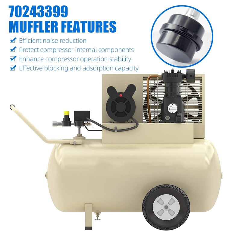 70243399 Air Intake Filter Quiet Mode 1/2" MPT Replacement Part,