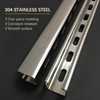 Surprecision Metal Strut Channel with Slotted Back 200mm/7.87" 304 Stainless