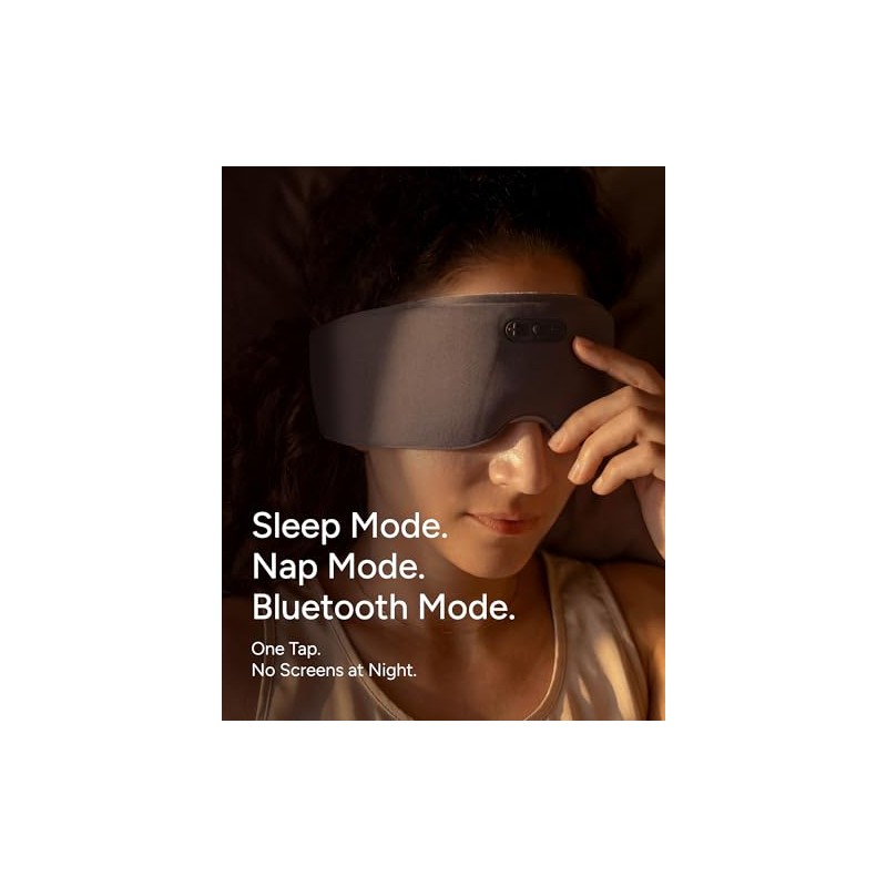 Sleenova SoundMask - Sleep Mask with Built-in Audio for Side