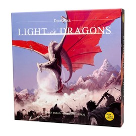 Suncoregames 180102 DiceWar Light of Dragons, Basic Game (German/English), Connoisseur Game, for 2 Players, Playing Time 15-30 Minutes, Dice Game without Luck, Tactics, Strategy, Fantasy, Dragon, Fire