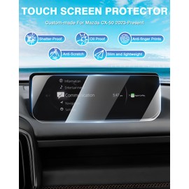 Karltys 2 Pack Screen Protector for 2023 2024 Mazda CX-50 10.25-Inch Touchscreen, CX50 Tempered Glass Accessories, Car Radio Display Screen Cover Anti Fingerprint