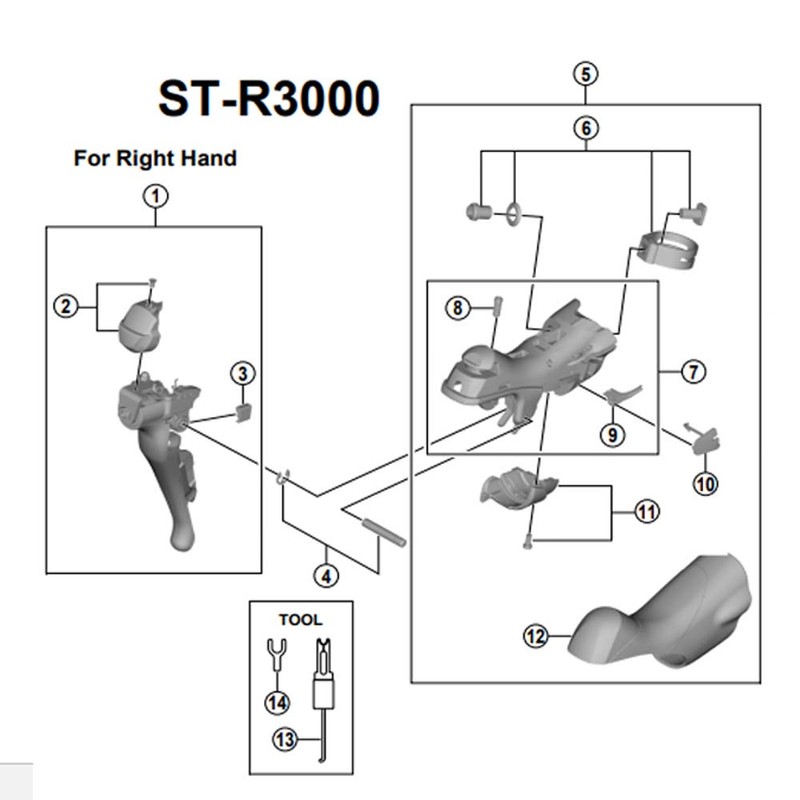 Shimano ST-R3000 Nameplate Screw R Y05T98030