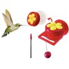 Hummingbird Feeder, Handheld or Window Mounted, Red and Yellow