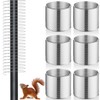 Qualirey 6 Pcs Metal Squirrel Baffle Squirrel Proof Spring for