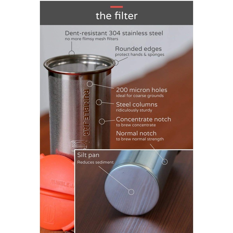 Rumble Jar - Next-Gen Cold Brew Coffee Maker for Mason