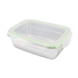 304 Stainless Steel Lunch Box Leakproof Food Storage Containers Square Box (850ml)