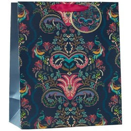 Design By Violet Indienne Beautiful Floral Paper Gift Bag With Matching Gift Tag Spring Birthday Mother's Day Easter Valentines Medium