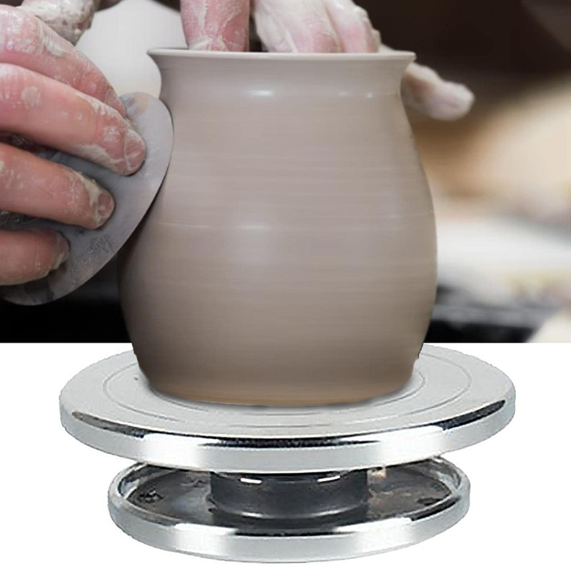 LOVIVER Sculpting Wheel Clay Banding Turntable Pottery Stand 20cm, 11cm