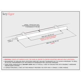 36 Inch (3 Feet) Length Stainless Steel Entry Door Pull Handle Brushed Nickel Satin Finish, Modern Exterior Door Handle for Commercial Store Shop Glass Doors Sliding Barn Doors, Round Shape Bar