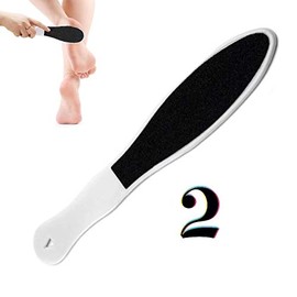DMX INTL Foot File Double Sided Pedicure Rasp Dead Hard Skin Callus Remover Scraper Plastic Scrubber Foot Care for Wet and Dry Cracked Feet (Pack of 2)