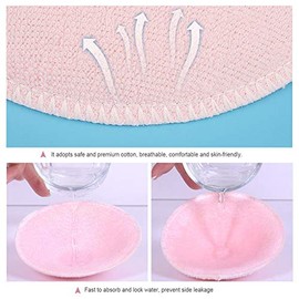DEWIN 6pcs Discos Absorbentes Lavables - Discos Absorbentes Contorneados de Algodón Suaves y Reutilizables, Absorbentes Absorbentes de Lactancia...   