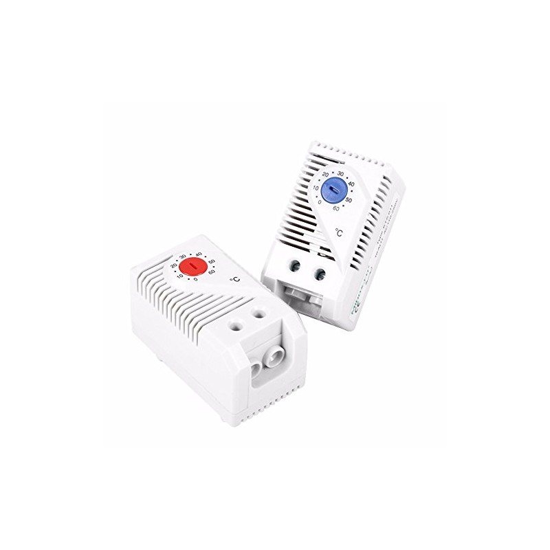 Temperature Controller, KTO011 0-60℃ Adjustable Compact Electric Mechanical Thermostat Switch,