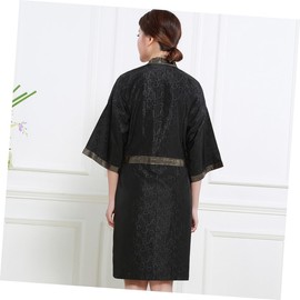 Beavorty Hairdressing Guest Spa Kimono Hair Cutting Cloth Salon Gown Adjustable Tie Waist Belt