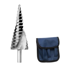 Biglumin Step Drill - Taper Drill Diameter 4-32 mm, Metal Drill, Peeling Drill Ideal for Metal, Wood, Plastic, Stainless Steel, Sheet Metal Drill, Peeling Drill for Any Drill Chuck, 15 Levels Hole