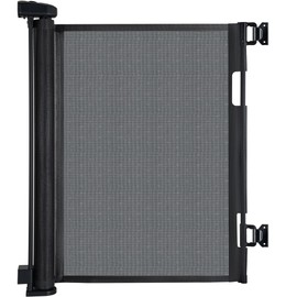 Colbabe 100″ Retractable Baby Gate – 34″ Tall Extra Wide Mesh Safety Gate for Open Floor Plans, Wide Doorways – Baby and Pet Barrier for Indoor Outdoor Use, Black