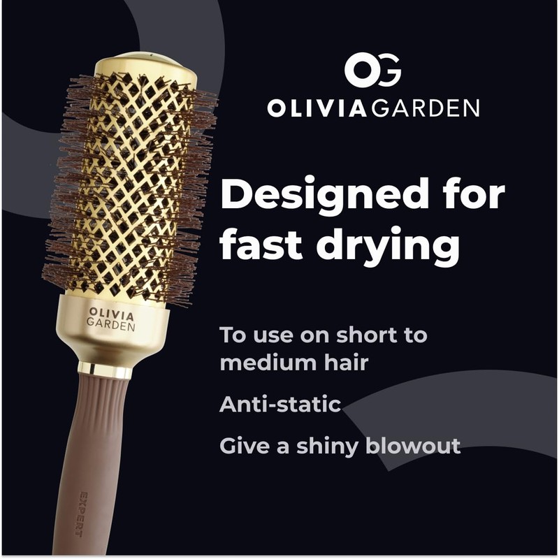 Olivia Garden - Expert Blowout Shine Gold & Brown Hairbrush