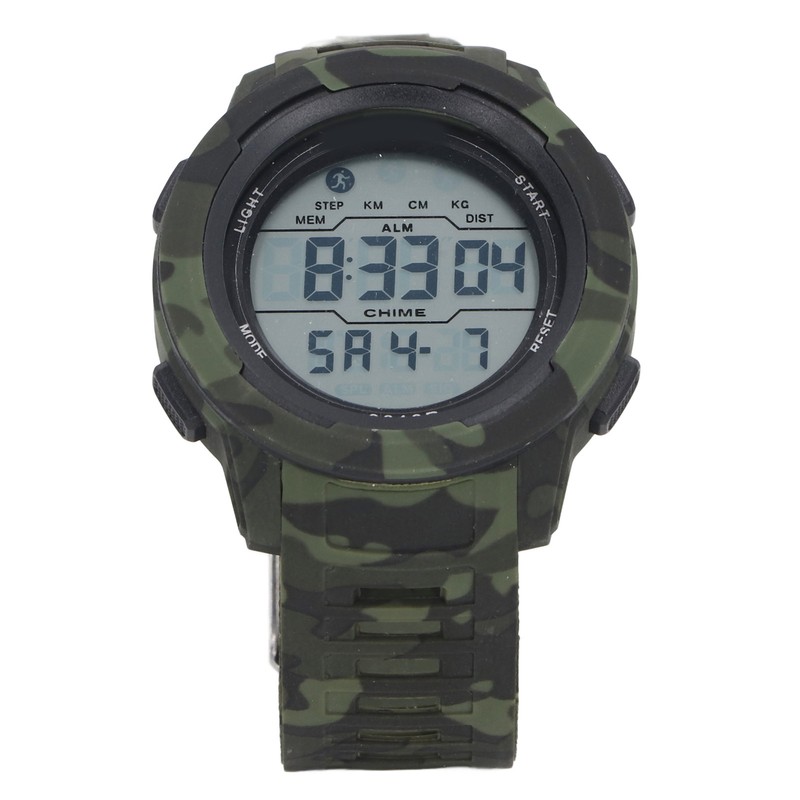 Men Digital Sports Watch 50m Waterproof Watch with LED Backlight