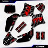 Factory EFX Black & Red Fierce Racing Graphics Kit fits