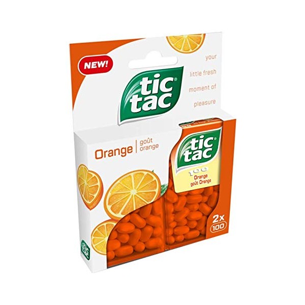Orange Mints | Tic Tac | Orange Duo Pack | Total Weight 98 g