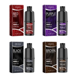 EELHOE Natural herbal color Dye shampoo,Hair Dye Haircare,Easy to Color,Various Color-Purple Hair Dye&Black hair color shampoo &brown hair color shampoo100ml/3.38oz natural hair dye dye shampoo - Color: Purple