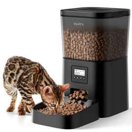 Espelho Automatic Cat Feeder- 4L Timed Cat Food Dispenser 1-6 Meals Control for Cat and Small Dog- Auto Pet Feeder with Desiccant Bag Keep Fresh for Reliable Easy Set Up and Clean- Voice Recorder