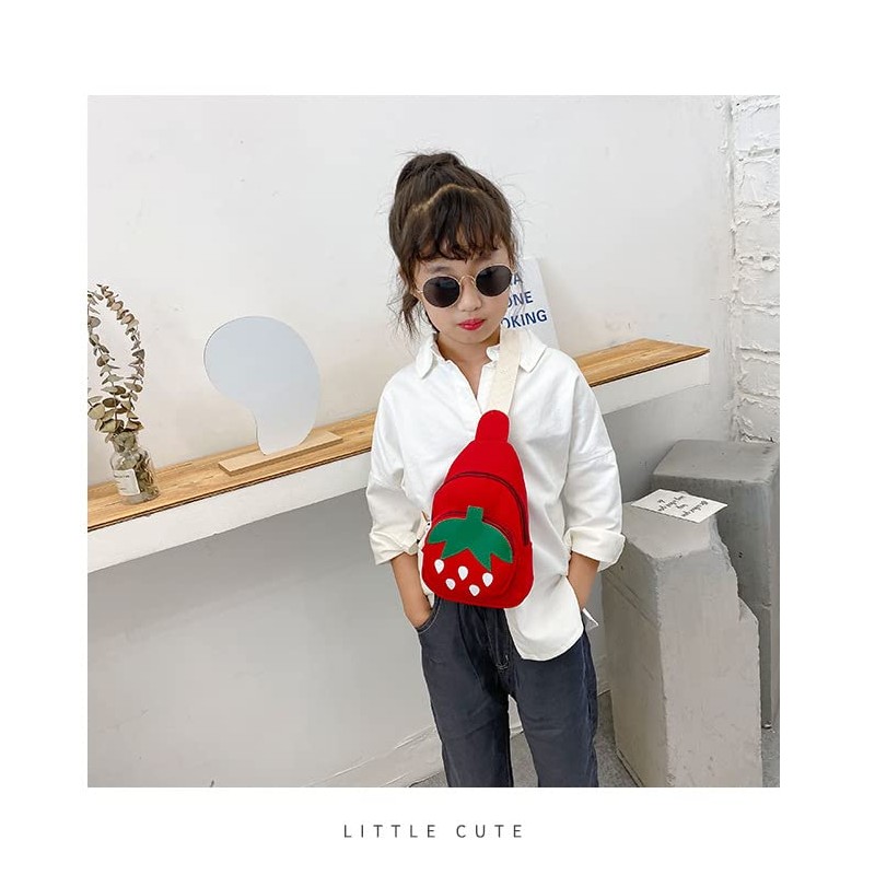 Hiflyer Small Sling Backpack, Rabbit Strawberry Design, Mini Backpack for