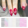 MECCANIXITY Nail Letter Stickers 5 Sheets, 3D Holographic Alphabet Nail