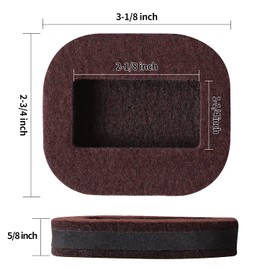 16 PCS Felt Furniture Coasters Caster Cups, Bed Office Chair Furniture Wheel Stoppers to Prevent Sliding, Felt Bottom Furniture Pads for Hardwood Floors, Prevent Scratches (Brown, L: 2.1" * W:1.3")