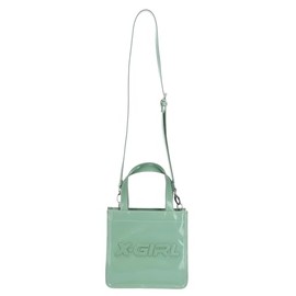 X-Girl Tote Bag, FAUX Leather, 2-Way Mini Tote Bag, LtGREEN