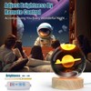 Nurluce 3D Saturn Crystal Ball Night Lights 3.15"/8cm Glass Sphere