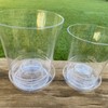 2.16cm Clear Plastic Orchid Flower Pot with Saucer