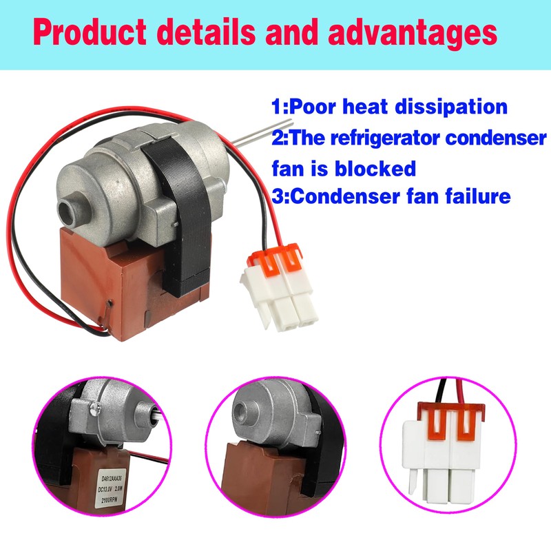 3015924900 Refrigerator Evaporator Fan Motor D4612AAA36 Compatible with Kenmore Fits