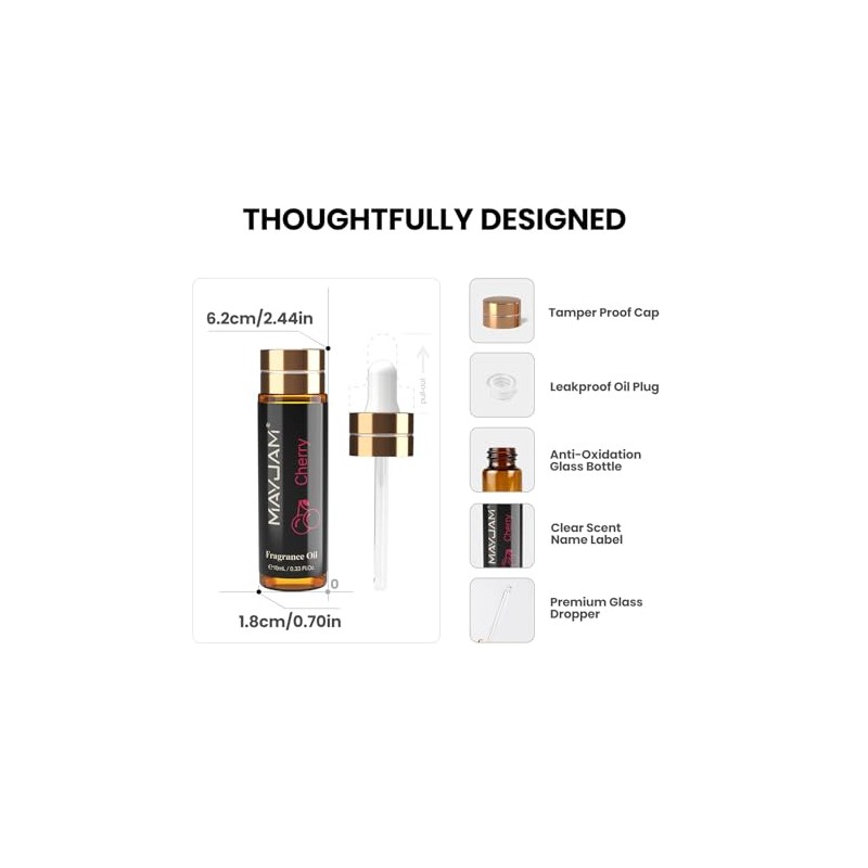 MAYJAM MAYJAM Kirsche Duft?l 10ML, Premium Kirsche?lfr ?therische ?le Diffusor,
