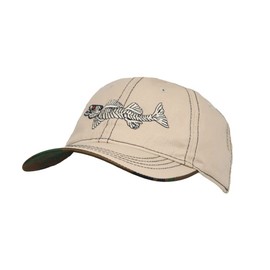 WITHMOONS Cotton Fishing Hat Fish Bone Embroidery Trucker Dad Baseball Cap YZ10119, Beige, Large