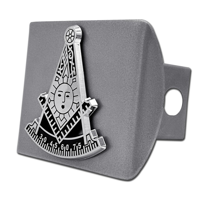 Masonic Compass Sun and Quadrant Past Master Brushed All Metal