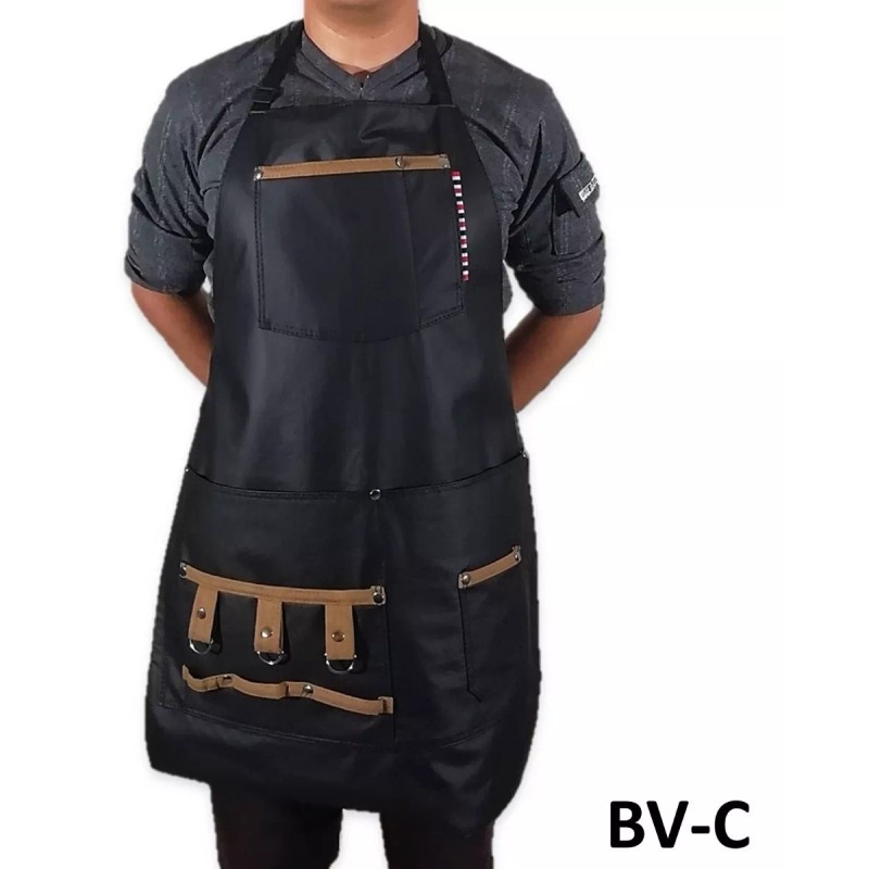 Benitez S.J.T. 10 Mandiles Barbero Vini Piel Delantal Estilista Barber