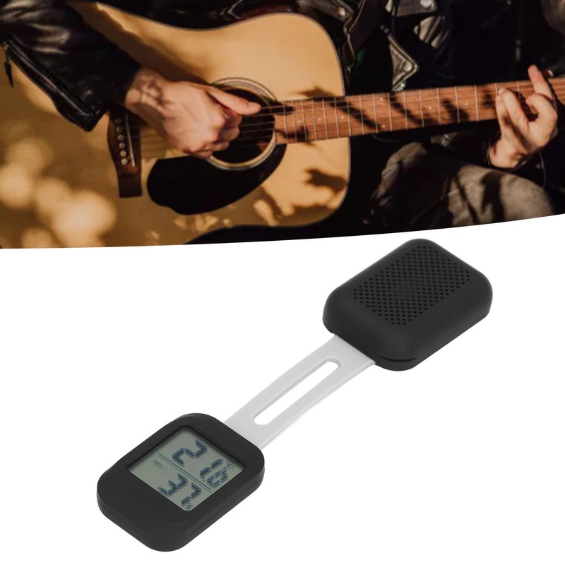 Universal Guitar Humidifier Mini Clear Display Portable Guitar Hygrometer Thermometer
