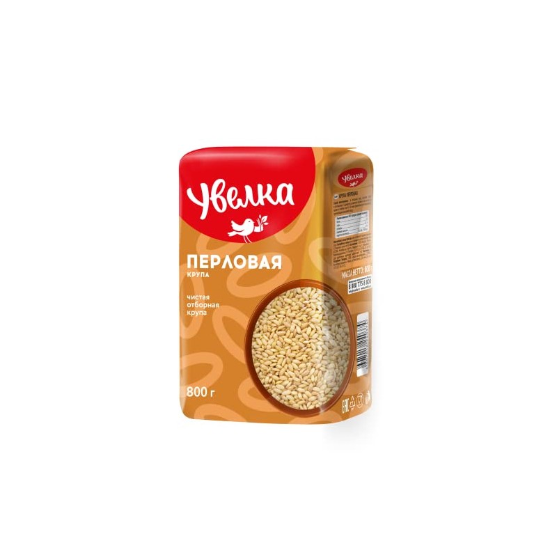 Uvelka Kasha Pearl Barley - 800g (28.2oz), Organic Food, Pack